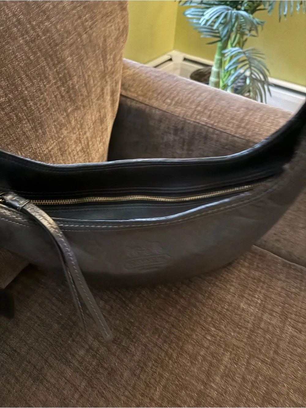 Vintage Coach Ergo Hobo Shoulder Bag Black Glove-Tanned Leather Style 12406 Y2K